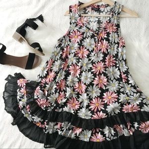 Floral Ruffle Tank Dress